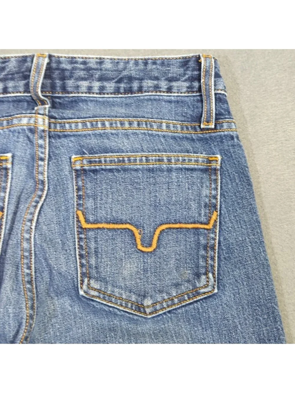 Kimes Ranch Jeans Women's 0x36 Blue Jennifer High Rise Wide Flare Leg Western - Picture 4 of 14